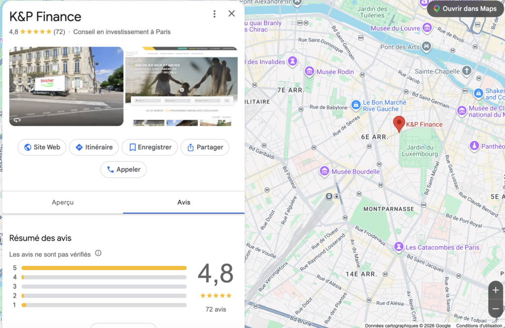 Avis K&P Finance google